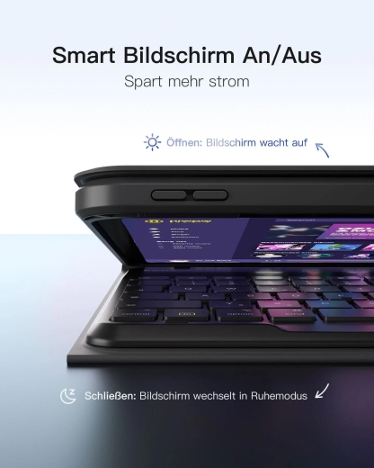 Inateck N0029 black 360° Bluetooth-Tastatur-Hülle iPad 11