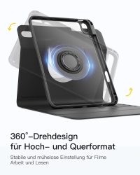 Inateck N0029 black 360° Bluetooth-Tastatur-Hülle iPad 11