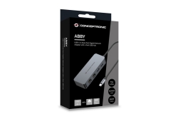 CONCEPTRONIC Adapter USB-C->2xGbE+2xUSB-A3.2 5Gbs 0.30m gr