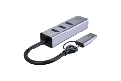 CONCEPTRONIC Adapter USB-C/-A3.0->GbE+3x-A3.0 5Gbs gr