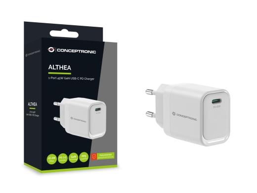 CONCEPTRONIC Ladegerät 1Port GaN USB-C 45WPD3.0/PPS ws