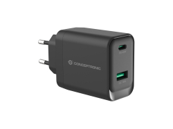 CONCEPTRONIC Ladegerät 2Port GaN USB-C/-A...