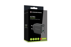 CONCEPTRONIC Ladegerät 2Port GaN USB-C/-A 45WPD3.0/PPS sw