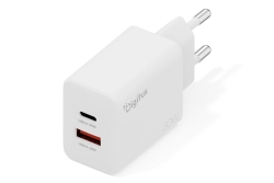 DIGITUS USB-Ladegerät GaN 30W, 1x USB-C, 1x USB-A...