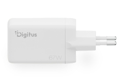 DIGITUS USB-Ladegerät GaN 67W, 2x USB-C, 1x USB-A weiß