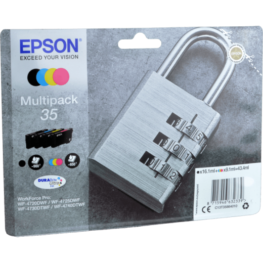 4 Epson Tinten C13T358640 Multipack KCMY 35