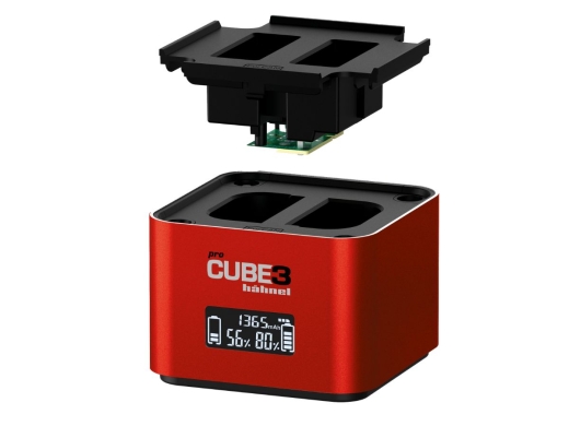 Hähnel Doppelladegerät Pro Cube 3 - Canon mit LCD-Display retail