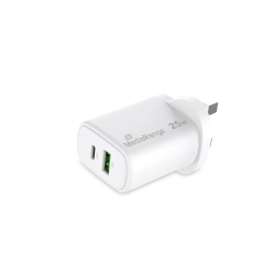 MediaRange Ladegerät 25W 2-Port 1x USB-A/1x USB-C UK...