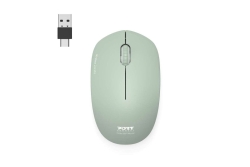Port Maus kabellos USB-C/A grün Computermaus