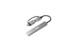 Port USB-C Hub 4 Port 3.0 5Gbps Verteiler Adapter grau