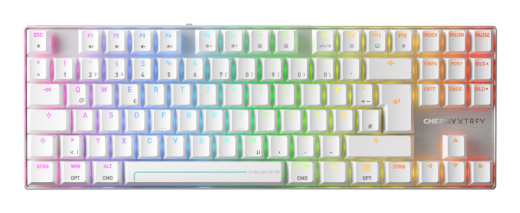 CHERRY XTRFY MX 8.2 Wireless Tastatur RGB DE MX Silb TKL 80%