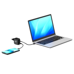 Port USB-C Ladegerät GaN 65W USB-C/A Schnellladegerät PD