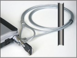 Notebookschloss Navilock 2x Schlüssel 1.80m silber