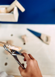 Kinderwerkbank Blau mit Zubehör