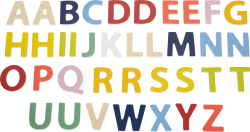 Bunte Magnetbuchstaben „Educate“