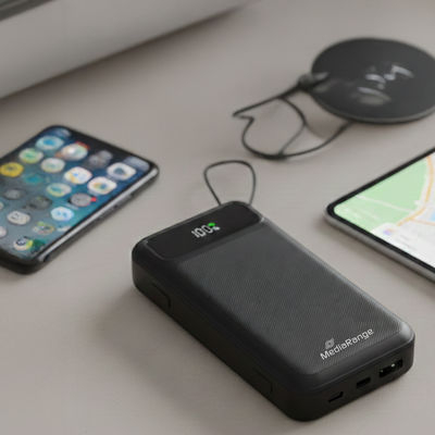MediaRange Powerbank 20000mAh USB-C LC-Display Quickcharge