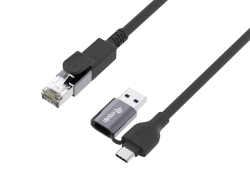 Equip Adapter GigaBit USB-C+A->RJ45 St/St 2.00m schwarz