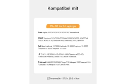 inateck Laptoptasche 15,6 Zubehörtasche...
