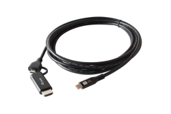 Equip Adapter USB-C->USB-C+HDMI PD100W 4K/ 60Hz 1.00m Alu.