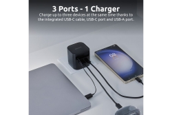 Intenso Compact Fast Charger 65W USB-C/USB-A Black