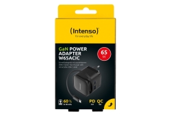 Intenso Compact Fast Charger 65W USB-C/USB-A Black