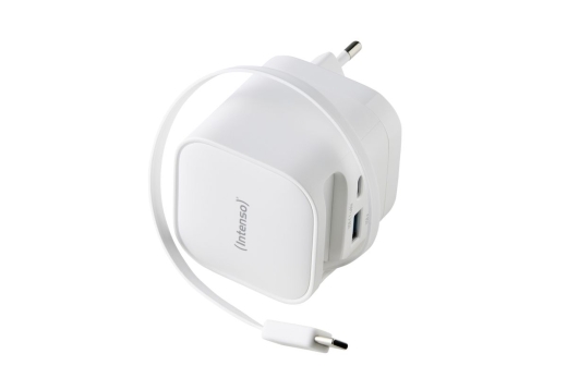 Intenso Compact Fast Charger 65W USB-C/USB-A White
