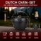 Gusskönig Eingebrannter Dutch Oven Set 9L mit Füße
