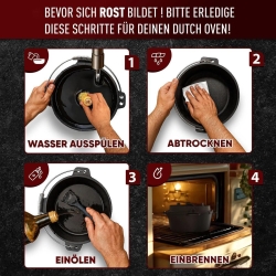 Gusskönig Eingebrannter Dutch Oven Set 9L ohne...