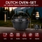 Gusskönig Eingebrannter Dutch Oven Set 7L mit Füße