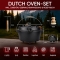 Gusskönig Eingebrannter Dutch Oven Set 12L mit Füße