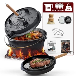 Gusskönig Eingebrannter Dutch Oven Set 12L ohne...