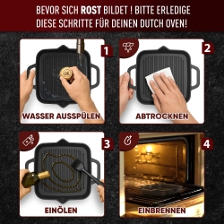 Gusskönig Eingebrannte Grillpfanne 30cm
