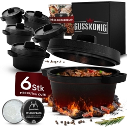 Gusskönig Eingebrannter 6× 300ml Mini Dutch...