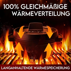 Gusskönig Eingebrannter 6× 300ml Mini Dutch Oven Set