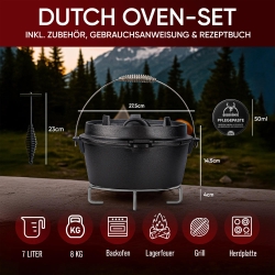 Gusskönig Klassisch Dutch Oven Set 7 L ohne...