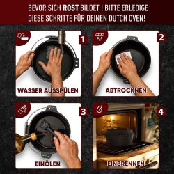 Gusskönig Klassisch Dutch Oven Set 7 L ohne Füße