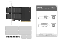IcyDock Adapter 2x M.2 NVMe to PCIe 4.0 x8 card bifurcation