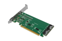 IcyDock Adapter 2x SlimSAS 8i to PCIe Adapter with Redriver