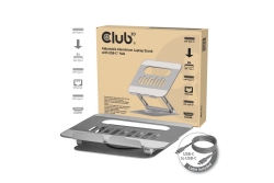 Club3D Laptopständer mit USB-C HUB 100W 360° 4K60Hz