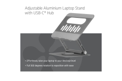 Club3D Laptopständer mit USB-C HUB 100W 360° 4K60Hz