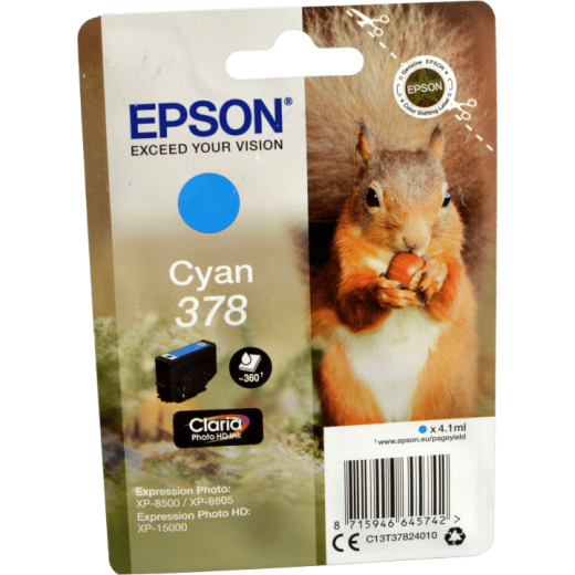 Epson Tinte C13T378240 cyan 378