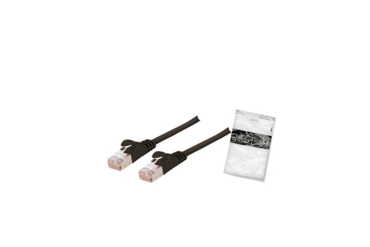 Shiverpeaks RJ45 Patchkabel-Flach, Cat7, slim, 0,5m schwarz