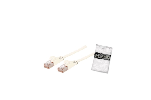 Shiverpeaks RJ45 Patchkabel-Flach, Cat7, slim, 3,0m weiß