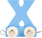 Buchstabenzug bunt X