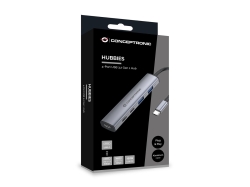 CONCEPTRONIC 4-1 Dock USB-C->2xUSB-C/2xUSB-A/100WPD gr