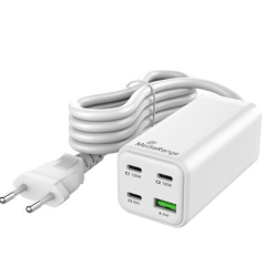 MediaRange Ladestation 100W 4-Port 1xUSB-A/3xUSB-C GaN, weiß