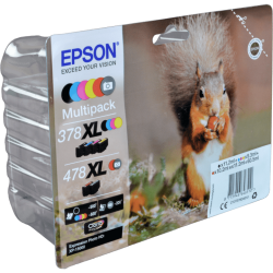 6 Epson Tinten C13T379D40 Multipack KCMY GY R 378XL/478XL