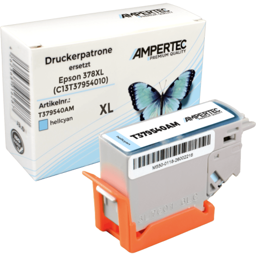 Ampertec Tinte ersetzt Epson C13T37954010 378XL light cyan