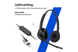Poly Mission 425 Classic Stereo Teams USB-C/A