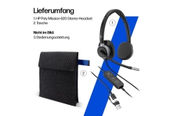 Poly Mission 625 Stereo Teams USB-C/A bulk